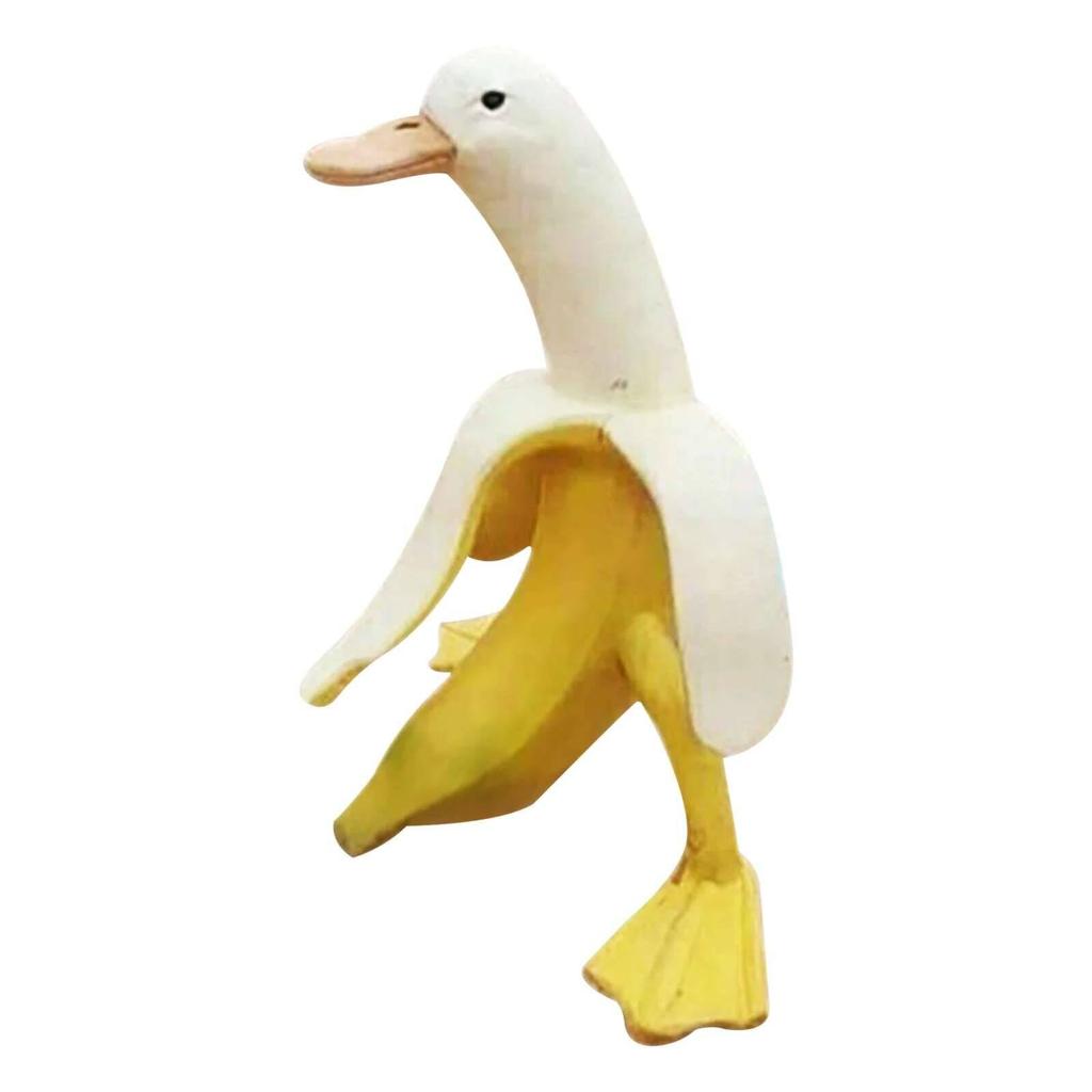 Art Statue, Garden Yard Outdoor Decor, Cute Funny Whimsical Peeled Banana Duck Figurines Desktop Ornament Decoration Ornaments