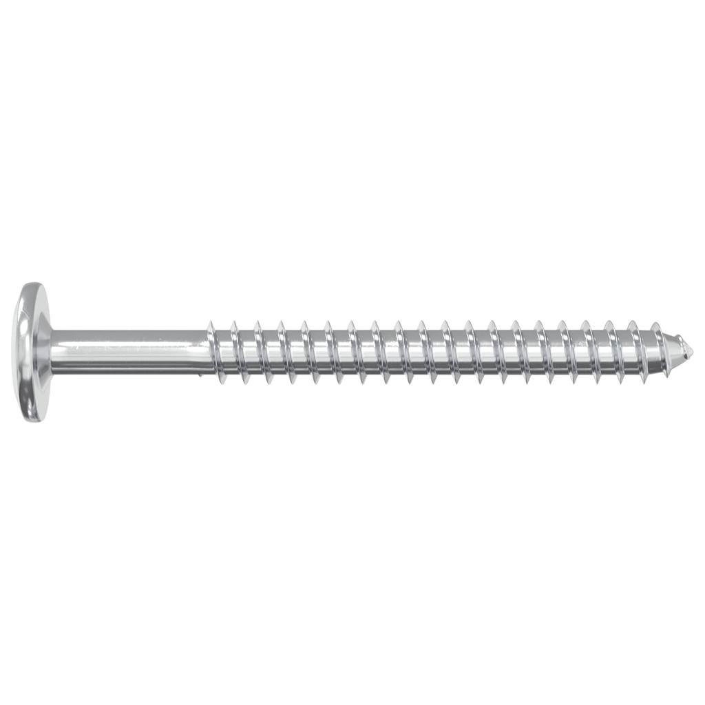 Wood Screws 12 Pcs Silver M6 X 70 Mm Steel