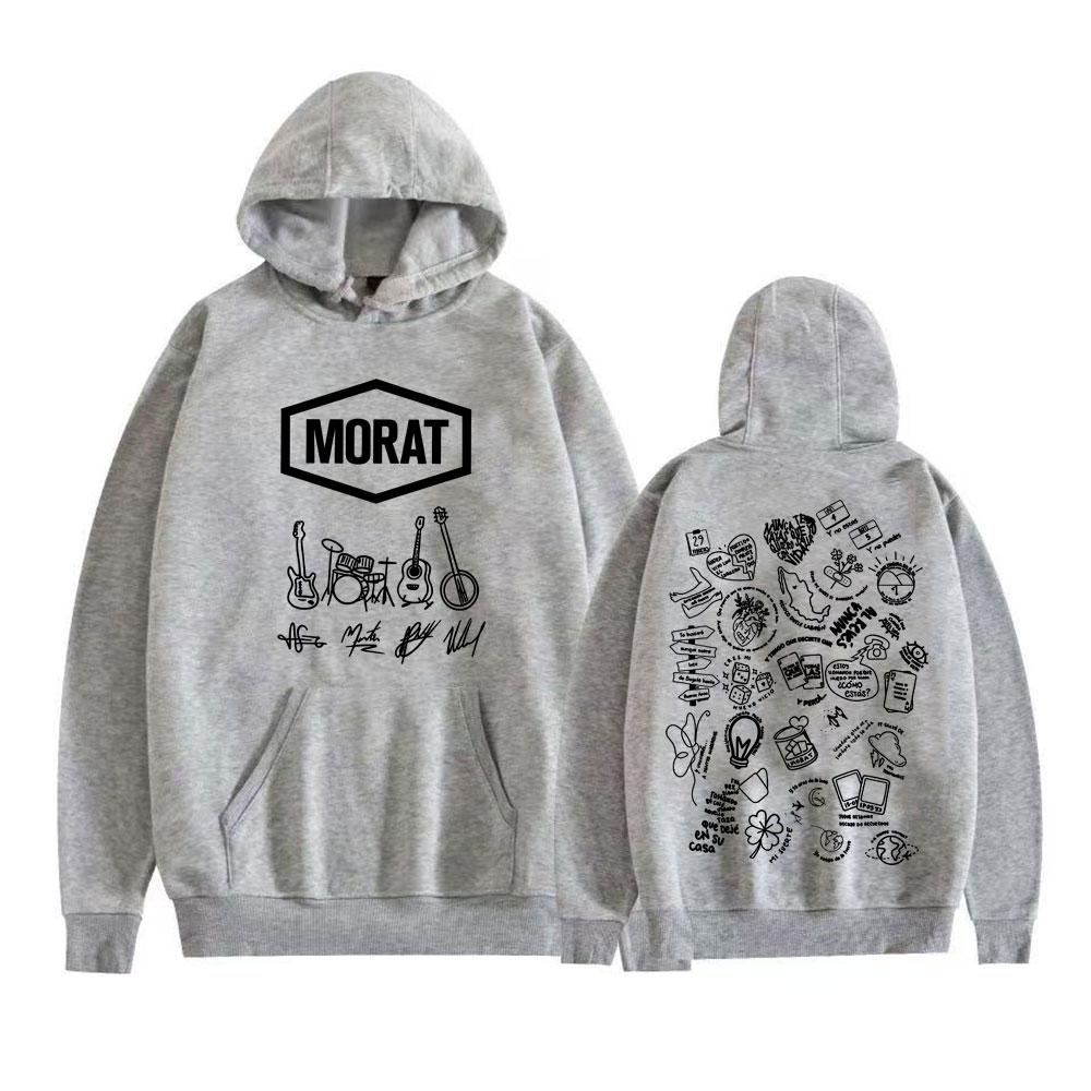 Rocková kapela Morat Album Tour 2025 Potisk Mikiny Pánské oblečení Harajuku Vintage Gotická Mikina Hip Hop Pohodlné Ležérní Pulovry