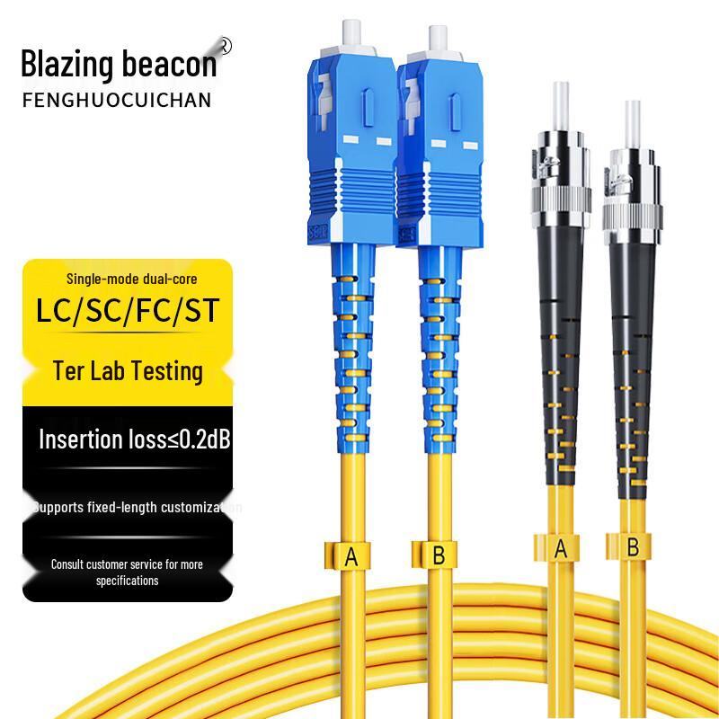 

Telecom-Grade Single-Mode Duplex Fiber Patch Cable 1m