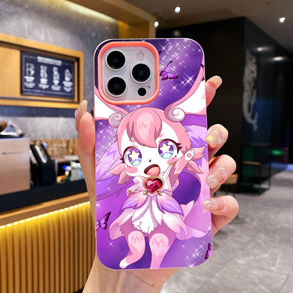 HSR Mem Jelly Double layer Pink Mobile Phone Case for iPhone 17 16 15 14 13 12 11 Air Pro Max Plus Protective