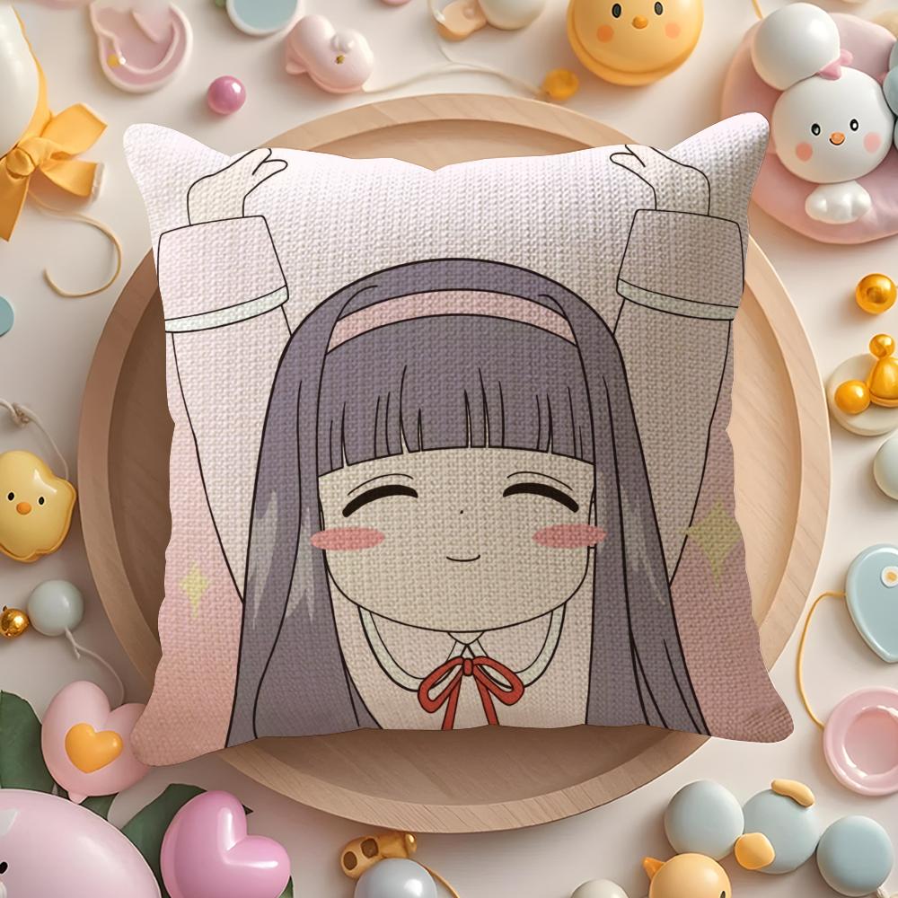 Anime CCardcaptor Sakura Cartoon Pillow Case Pattern Printed Pillowcase for Living Room Sofa Cushion Cover Bedroom Decor