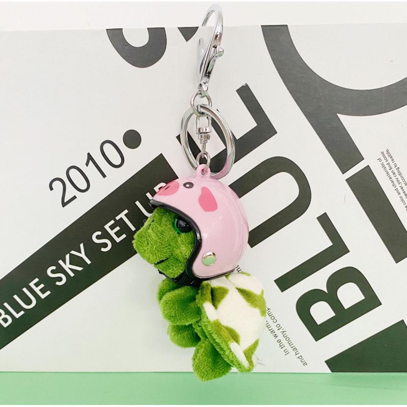 Wyspa Żółwi Kreskówkowy Breloczek do Kluczy Żółw: Pluszowy Wisiorek i Zawieszka do Torebki Lalka