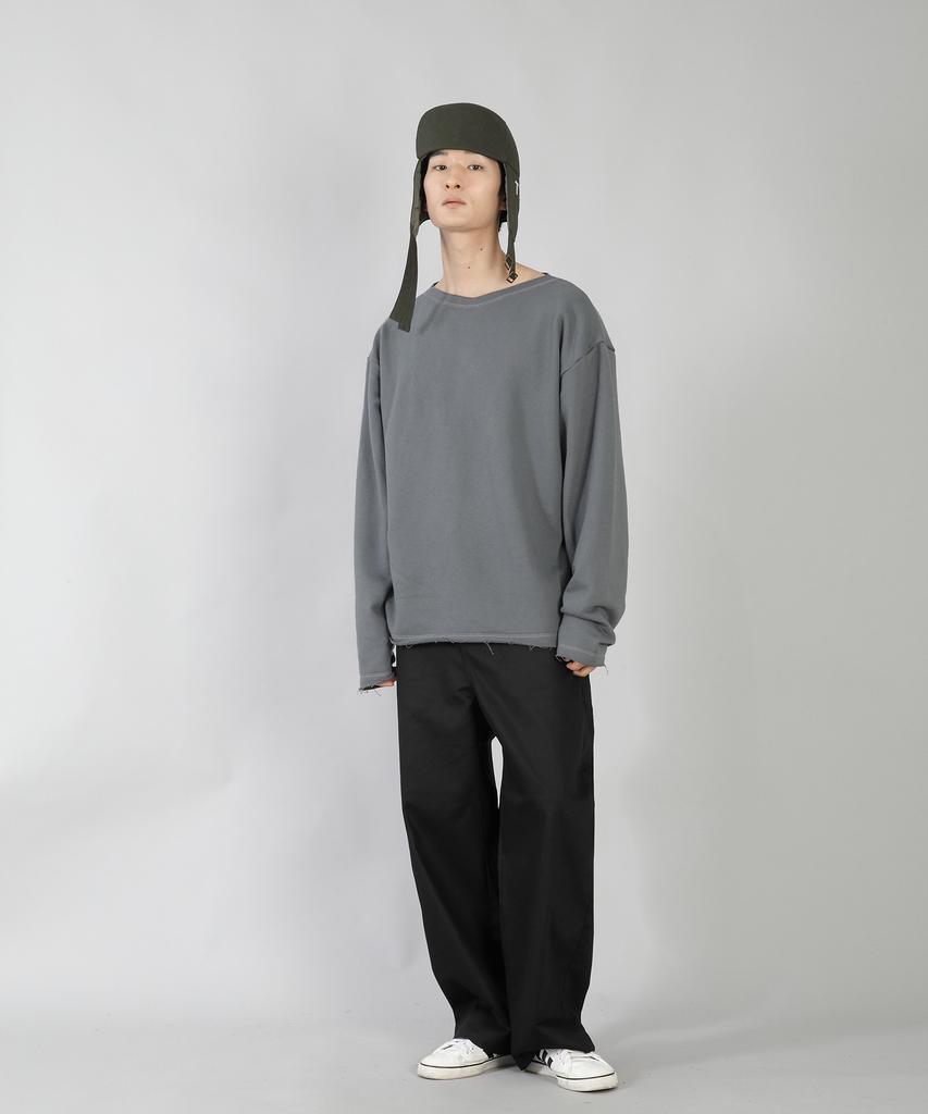Seinteukeulu Ex Wide Button Pants Ewb-377 Black