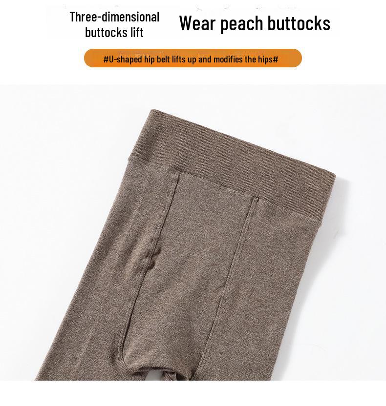 Women's High-Waist Plush Knit Leggings: Warm, Anti-Pilling, and Slimming for Autumn & Winter Outerwear.