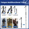 Fotopro 152cm Carbon Fiber Travel Compact Camera Tripod with Fluid Detachable Quick Release Plate and Supports up to Video Tripod for E2 Video Black