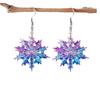 European & American Double-Sided Acrylic Snowflake Earrings - Colorful Christmas Holiday Jewelry
