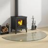 Semi-round Fireplace Glass Plate 1200x600 Mm