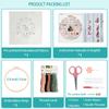 IUHUI Embroidery Kit for Advanced Adults Cute Cat Country I Pattern DIY Hand Stitch Embroidery Set with Hoop Cat - (Small Flower)