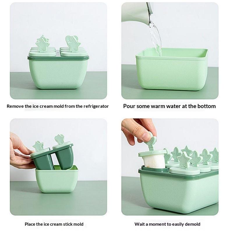 Popsicle Mould Tray 8 Cell Ice Cream Maker Multi Cell Reusable DIY Freezer Kitchen Tool For Kids Summer Party Treats