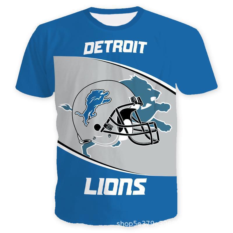 American Football Short Sleeved Men's 3D Digital Printed Sports NFL Sports Needle Eye T-shirt