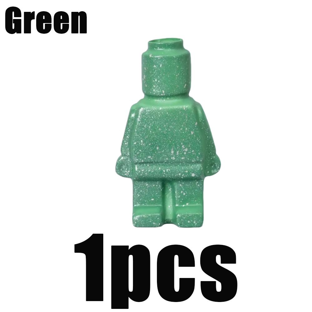 

1pcs Nordic Style Resin Robot Vase Creativity Home Interior Office Desk Cupboard Living Room Tv Cabinet Insert A Vase Decoration