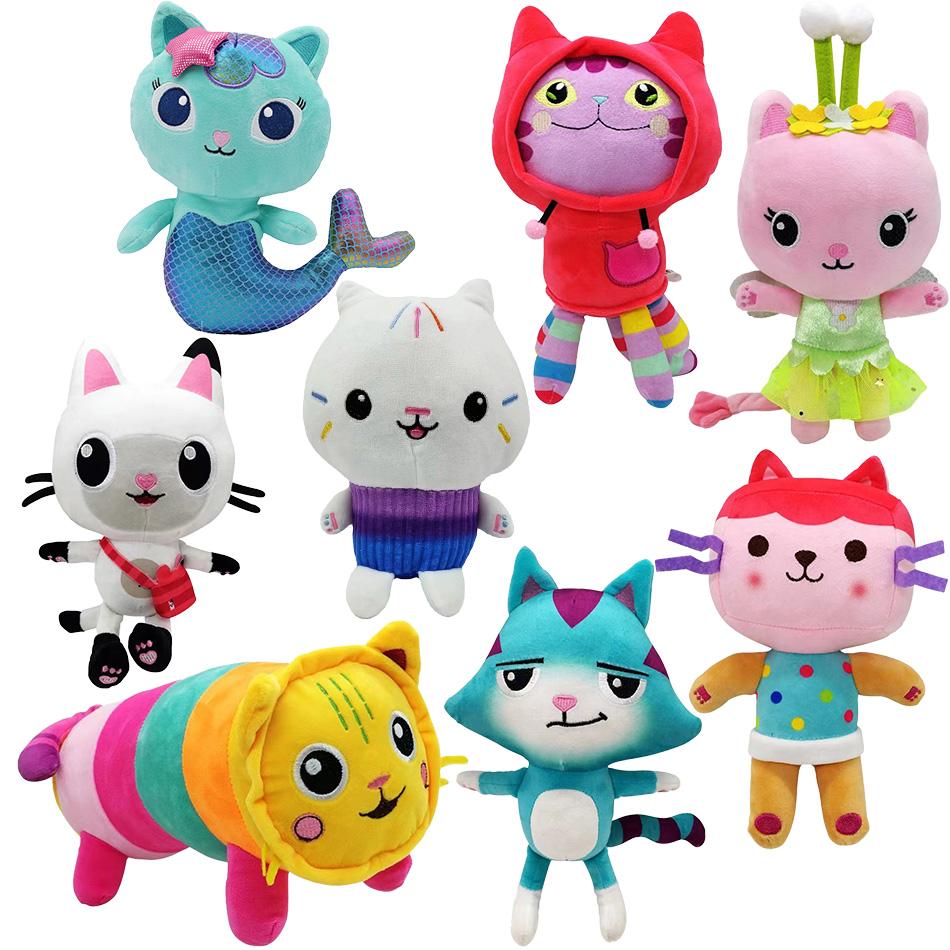 Animals Plush Gabby Dollhouse Lovely Plush Gaby Toy Plush House Cat Doll Cartoon Stuffed Animals Mermaid Cat Plushie Dolls Kids