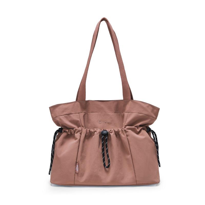 Casual Large Capacity Drawstring Anti-Theft Shoulder Bag Urban Minimalist Tote Bag Casually
