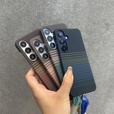 Business Sle Carbon Fiber Pattern For Magsafe Charge Case For Samsung S26 Ultra S25 S24 S23 Plus Slim Drop-Proof & Lanyard Cover