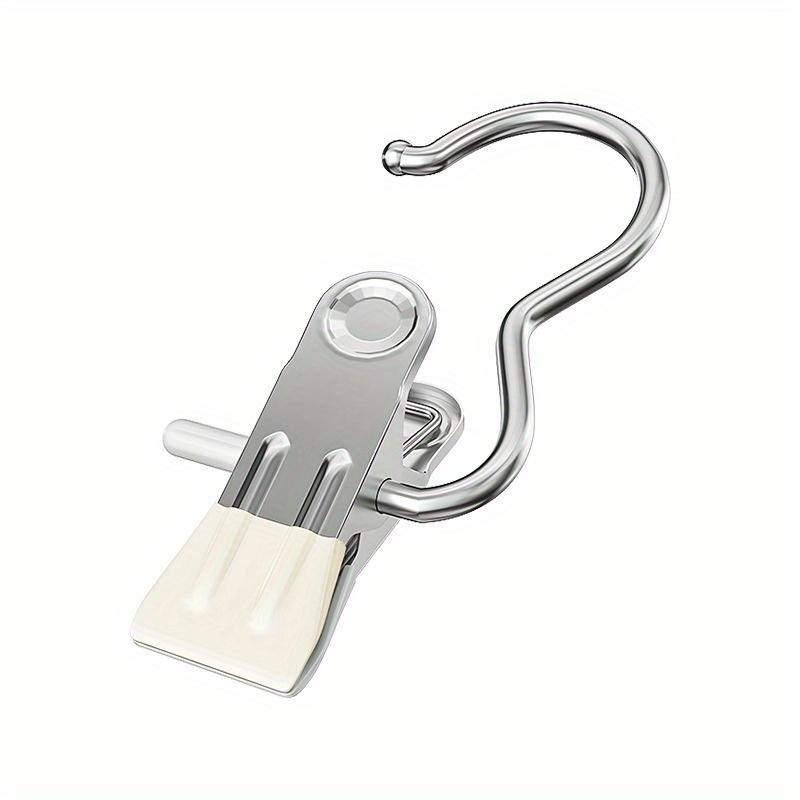 10pcs Multi-Use Metal Hook Clips - Portable Organizer for Hats, Shoes, Pants | Space-Saving Wardrobe & Closet Storage Solution