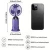 2025 Handheld Small Fan Portable Foldable Silent LED Display Students USB Rechargeable Outdoor Hand Holding Fan Camping Supplies