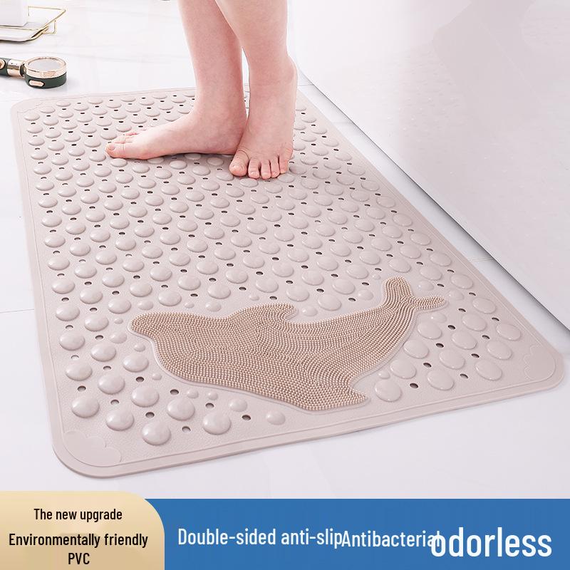 PVC Non-Slip Bathroom & Shower Mat - Water-Resistant for Home, Hotel, Pool, Toilet, Floor.