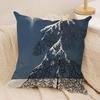 Snow Night Art Cushion Cover Silky Short Plush Invisible Zipper Dustproof Sofa Pillow Case For Home Decor