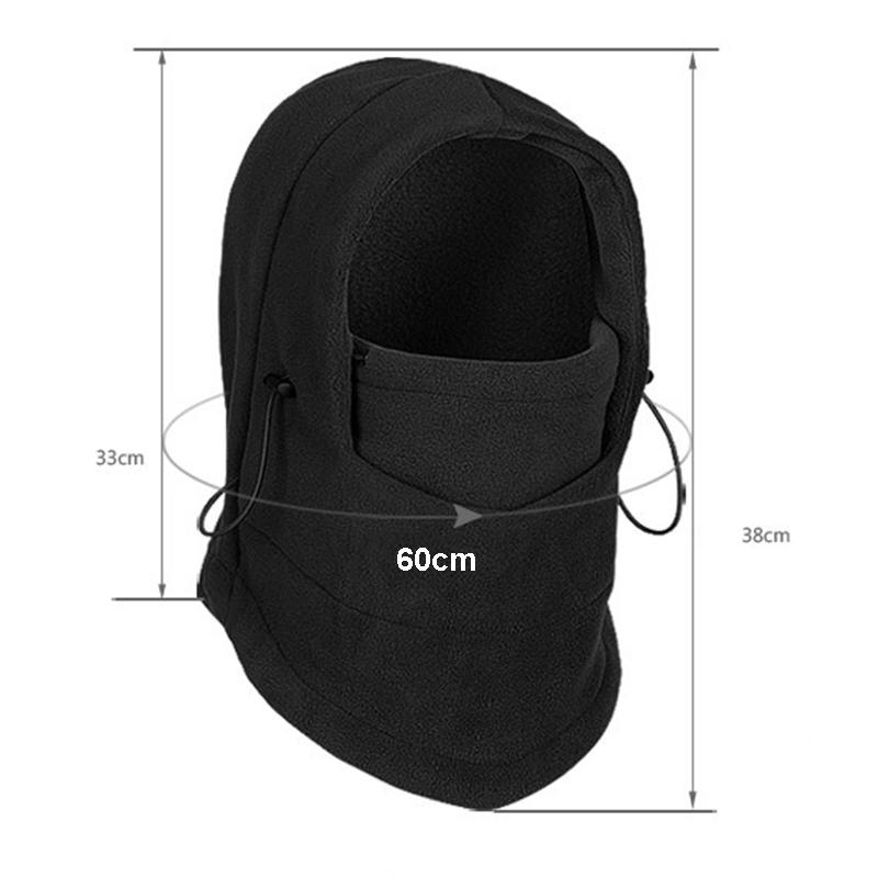 Men Women Hat Hooded Neck Warmer Hiking Scarves Outdoor Cycling Mask Ski Windproof Fleece Hood CS Mask Thickened Protective Warm