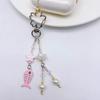 Butterfly Beaded Phone Lanyard Bowknot Pendant Wrist Strap Detachable Phone Chains Keyring Portable Accessory for Women