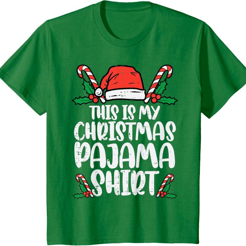 This Is My Christmas Shirt Funny Xmas Women Cotton TShirt Crew Neck Short Sleeve All Seasons Casual Fashion Aesthetic Clothes