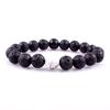 European & American Style Tiger Eye & Volcanic Rock Beaded Wish Bracelet, 10mm, New Design