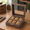 Watch Display Box with Cushioned Pillows Secure Clasp for Dresser