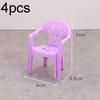 4Pcs Mini Support Miniature Items Armchair Plastic Backrest Chairs For 1/6 Dollhouse Accessories Doll Furniture Children'S Gifts