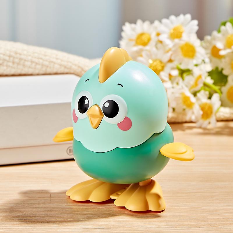 Funny Colorful Chick Reptile Clockwork Crawling Toy Rocky Swing Wind Up Toy зелёный
