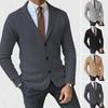 Erkek Takım Elbise Ceket Yaka Uzun Kollu Slim Fit Cepli Takım Elbise Ceket Tek Renk Tek Sıra Düğmeli Günlük Ofis Dış Giyim
