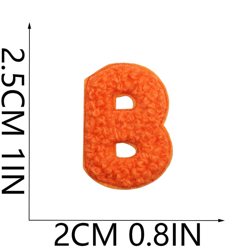 Towel Embroidery English Alphabet Embroidery Cloth Sticker Small Number Patch Sticker Bag Decoration Chenille Embroidery Label Ironing