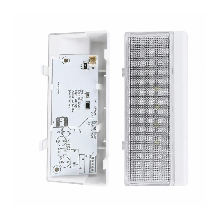 Refrigerator Compartment Lighting Replacement W10515057 with Housing, LED Assembly for Interior Service with Connector Socket and Side Mount Design