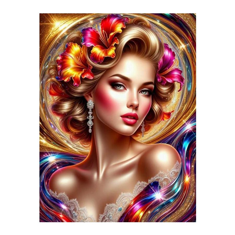 Diamond Painting New Collection Beautiful Woman Diy Full Square Round Drill Rhinestone Embroidery Pretty Girl Mosaic Cross Stitch Kits