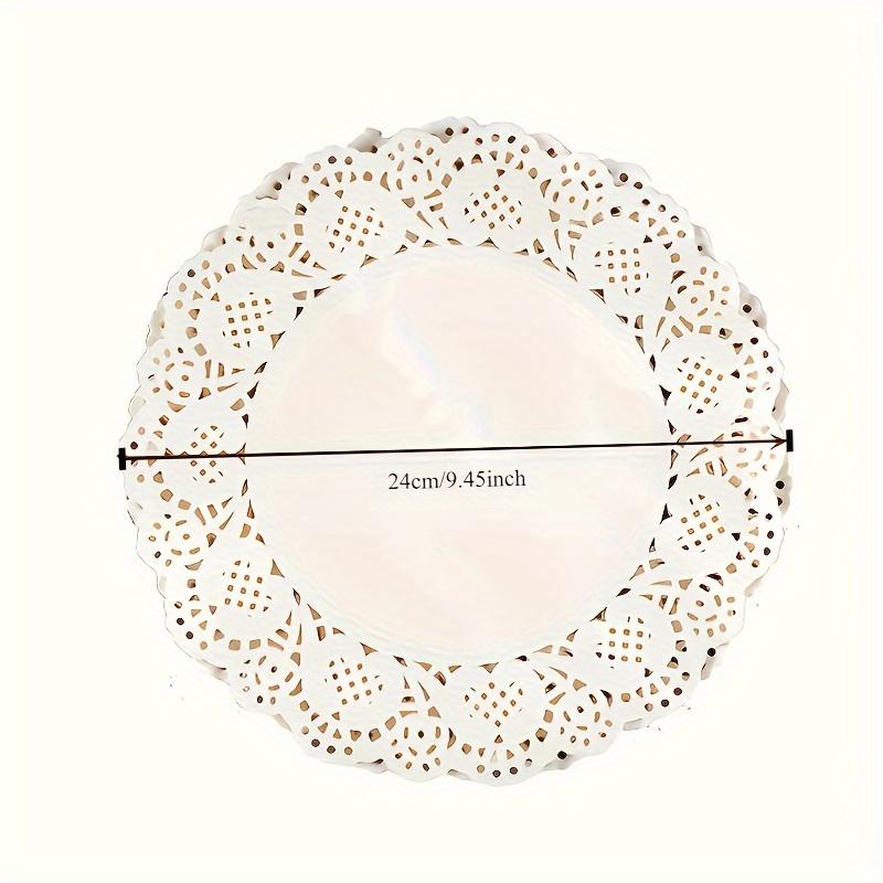 100pcs  Flower Bottom Mat Paper, Snack Mat Paper, Fried Food Lace Mat Paper, Oil-absorbing Paper Oil-absorbing Mat Paper For BBQ