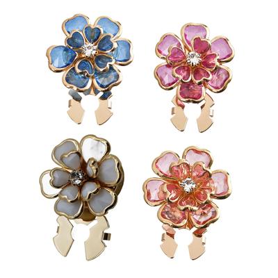 1 STuks Bloemen Knopenhoezen Voor Overhemden Afneembare Clip-On Overhemdjas Decoratieve Knopen Naaiknopen Voor Kledingaccessoires