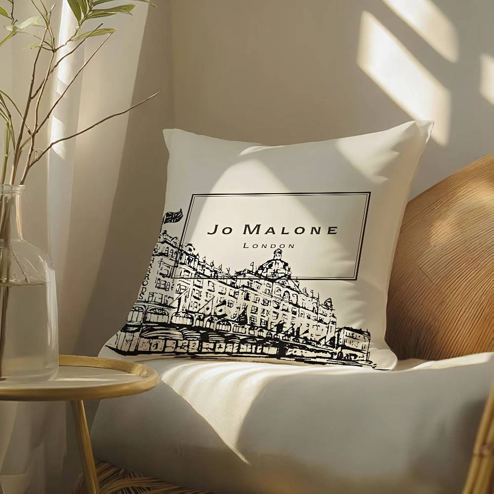 Luxury Fragrance Jo Malone London-L Pillow Case Silky Elegant Comfort Sofa Bed  Invisible Zipper Beach Pillowcase
