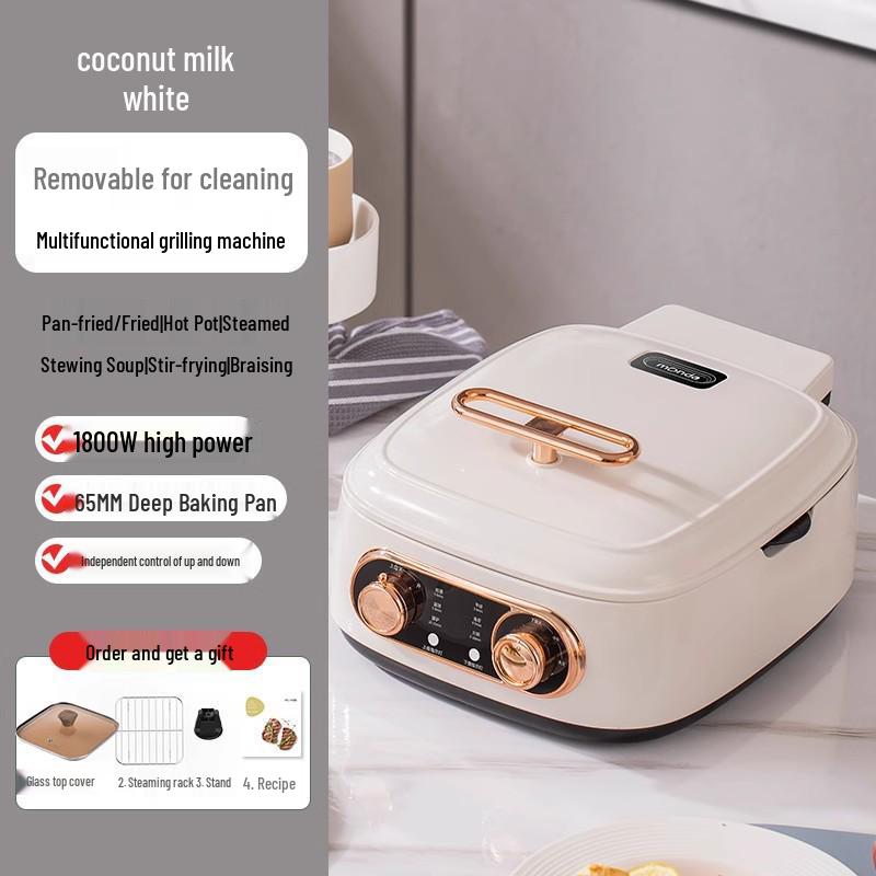 Mondamengda Multifunctional Electric Griddle & Pancake Maker, Double-Sided Non-Stick Frying and Baking Pan