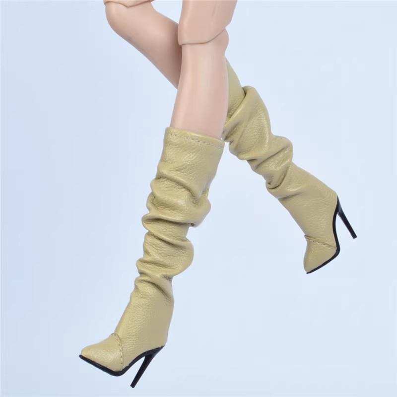 

1/6 Supermodel Doll Plaything Wrinkled Boots Unique Design Handmade Shoes For Fr2 Fr6.0 Nu.Face Fashion Royalty 12-Inch 30Cm Doll Boot For 30cm dolls