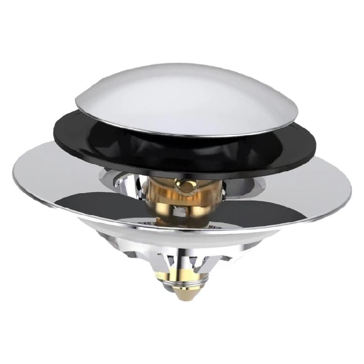 

Universals Bath Tub Drain Stoppers Push Type Drain Plug Bounce Cores Shower Drain Hair Catcher Bathtub Stopper серебряный