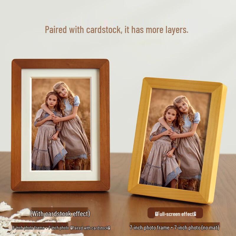 Walnut Solid Wood Photo Frame with Rounded Corners