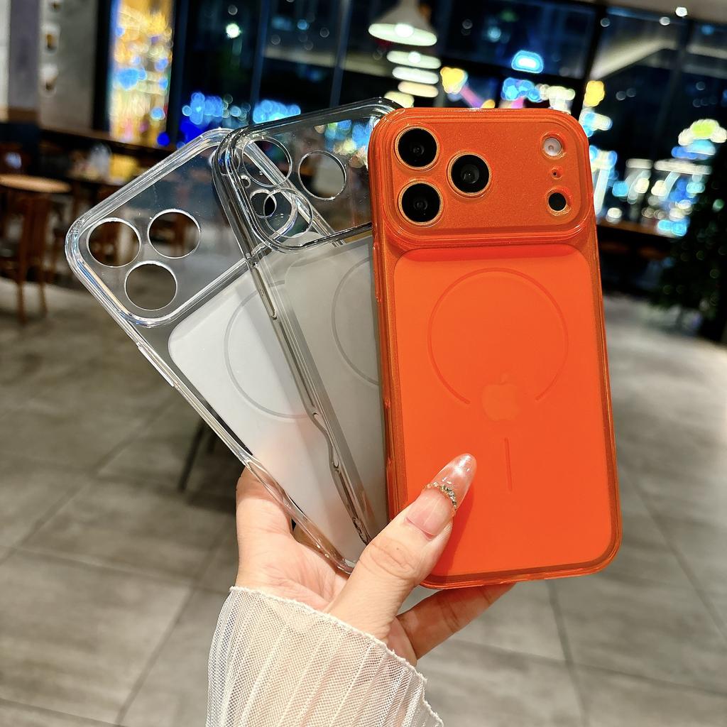 MagSafe Compatible Clear TPU Phone Case with Large Camera Bump Protective Cover for iPhone