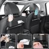 Sanccaral Car Leather Multifunctional Rear Seat Drink Holder with Tissue Box and Front Seat Headrest Cup Holder Storage Car Travel Storage Item Hook,