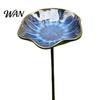 Bee Drinking Fountain Waterer with Stand, Butterfly Station Garden Art, Durable Metal Ornament Flower Bird Bath for Outdoor Yard, Pollinator