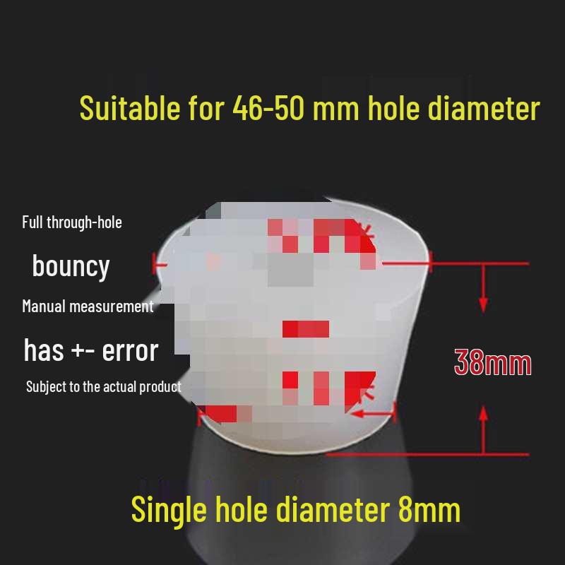 Silicone Rubber Seal Plug for Test Tubes & Drains with Hole