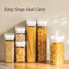 Contenitori per la conservazione degli alimenti in cucina Barattoli in plastica per cereali sfusi Organizzatori da cucina per dispensa Barattoli con coperchio Set per la casa