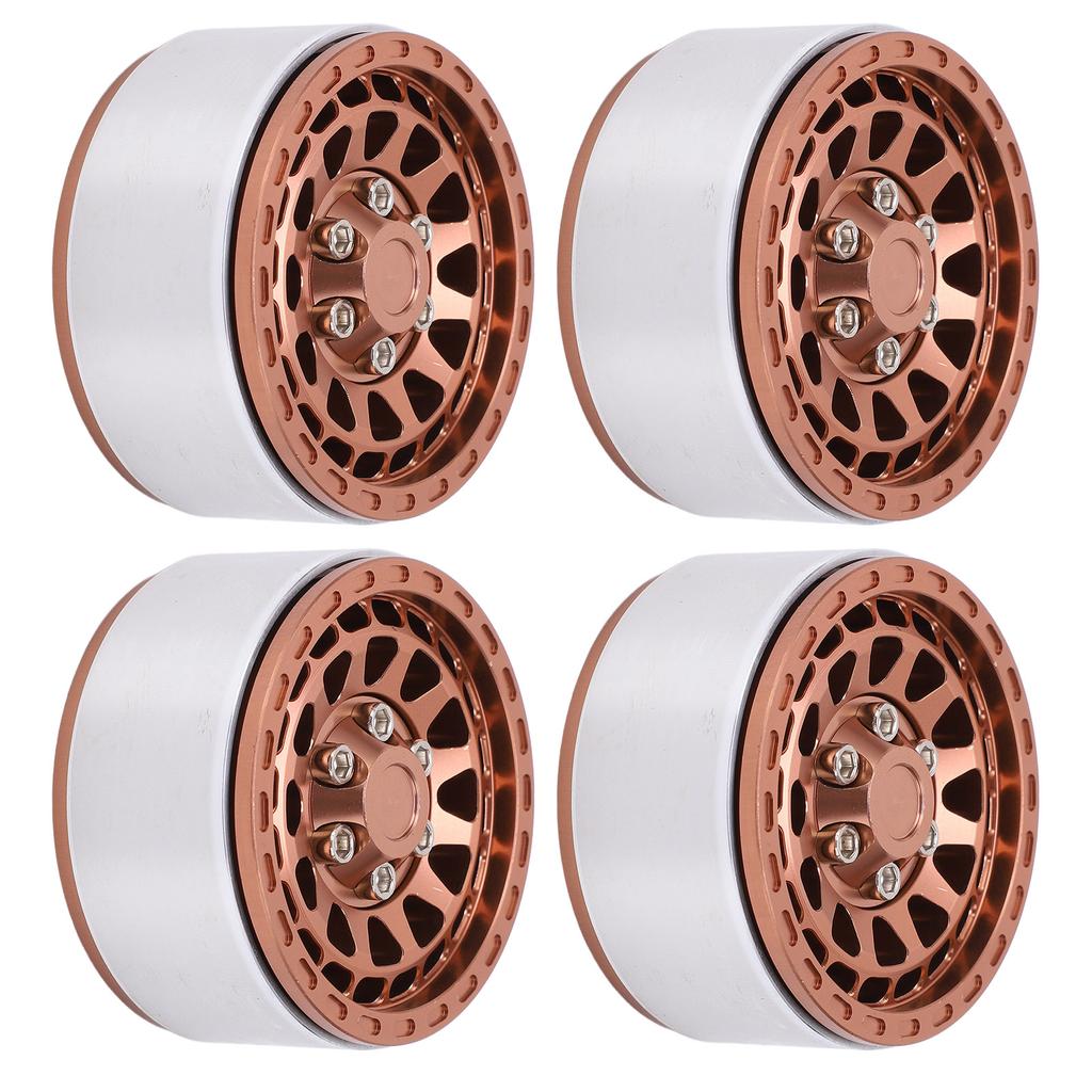 4pcs Beadlock RC Car Wheel Hub Set 1.9in Aluminum Alloy Tire   for 1Celsius10 1Celsius12 1Celsius14 Remote Control Cars