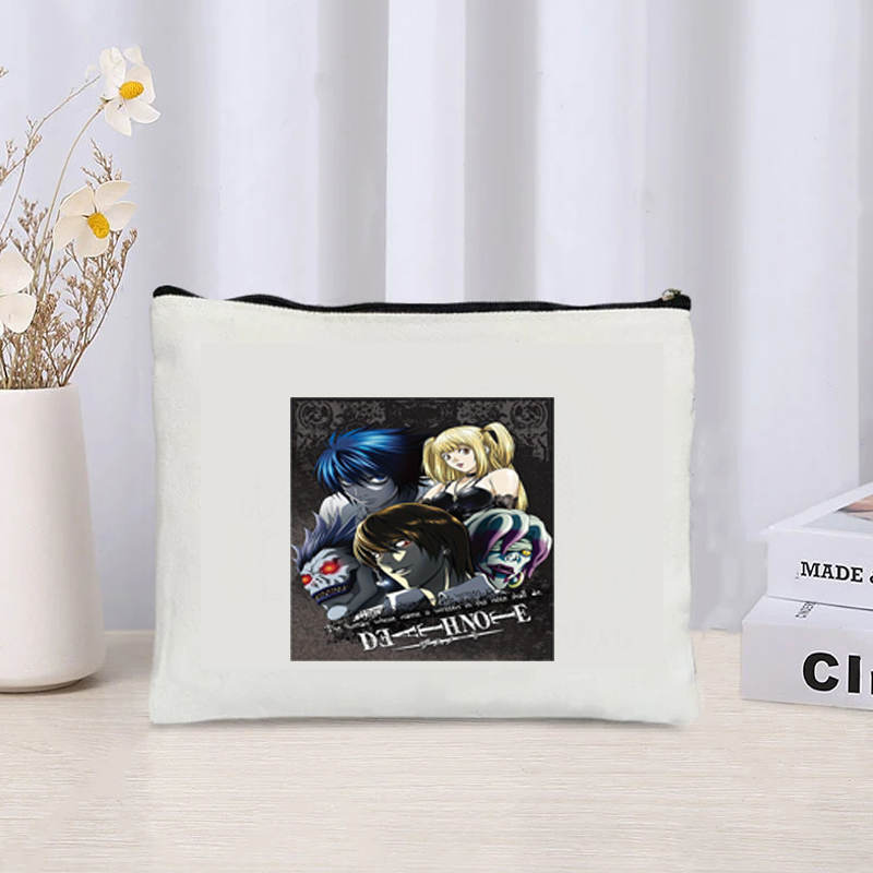 Death Note Print Shopper Handbags Shoulder Fashion Canvas Casual Shopping Girls Women Graphic Tote Bag
