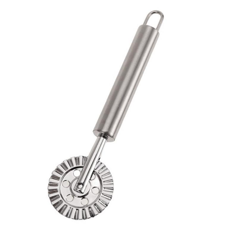 Edelstahl-Knödelprägung, seitlich geprägte Keksform, Handschneidemaschine zum Backen von Gebäckdekorationen, Rollradwerkzeugen