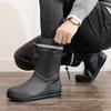 Outdoor Non-slip Fishing Rain Boots New Men's Fashion Mid-calf PVC Rain Boots Short Barrel Medium Barrel Waterproof Rain Boots